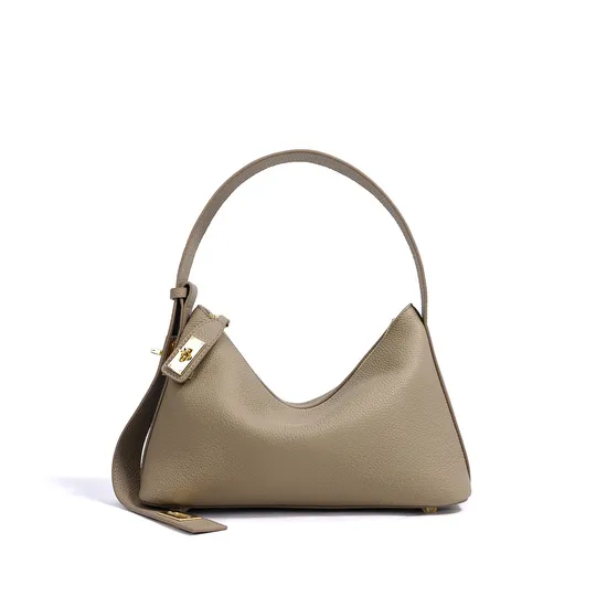 Classic Soft Leather Pillow Bag For Women Elegant Zipper Shoulder Tote Purse